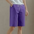 thumbnail image 1 of OSFVNOXV Dress Shorts for Women Plus Size High Waisted Golf Shorts Relaxed Fit Knee Length Yoga Tennis Shorts with Pockets M-5XL, 1 of 6