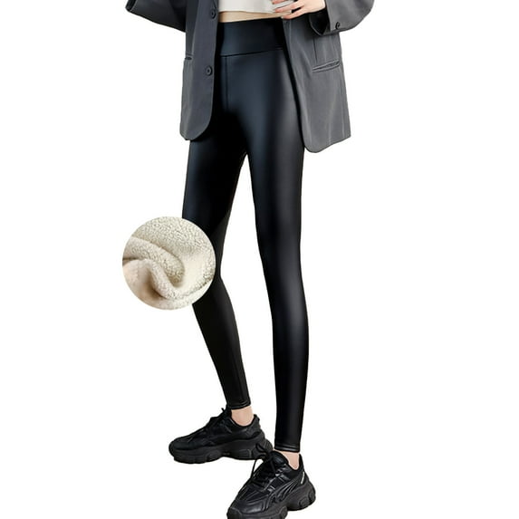 OSFVNOXV Fleece Yoga Leggings for Women High Waist Winter Thicken Cozy Workout Bottom Under Dress