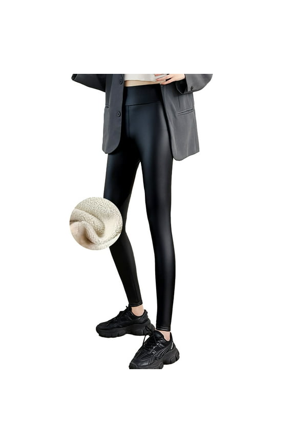 Fleece Yoga Leggings for Women High Waist Winter Thicken Cozy Workout Bottom Under Dress