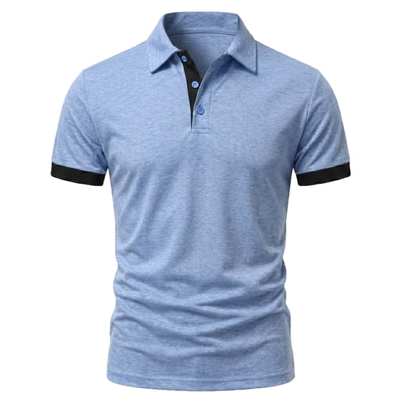 OSFVNOXV Formal Golf Shirts for Men Casual Short Sleeve Color Blocked Graphic Tees Buttons Up Slim Fit Summer Office Top with Collar