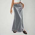 thumbnail image 1 of OSFVNOXV Formal Velvet Skirts for Women 2025 Fall Winter Comfort Fit Maxi Long Wrap Pencil Skirts for Wedding Guest Cocktail Party, 1 of 6