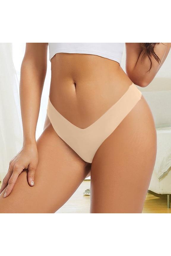 G-String Thongs for Women High Cut Bikini Bottoms Stretchable Seamless Underwear Workout Moisture Wicking Briefs