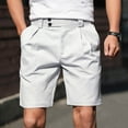 thumbnail image 1 of OSFVNOXV Golf Shorts for Men with Buttons,5 Inch Business Casual Shorts Elastic Waist Drawstring Loose Fit Workout Shorts with Pockets, 1 of 7