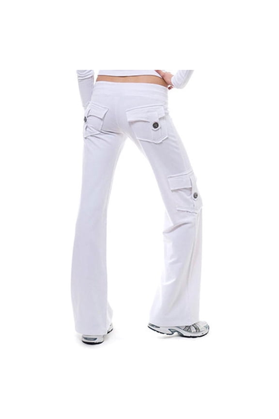 High Waisted Cargo Pants for Women Plus Size Trouser with Pockets,Slim Fit Stretch Full Length Wide Straight Leg Breathable Hiking Running Pants