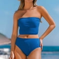 thumbnail image 1 of OSFVNOXV High Waisted Swimsuits for Women 2-Piece Bathing Suit Strapless Bandeau Tankini Top Seamless Longline Bra and Hipster Swimwear Bottom Mothers Day Gifts, 1 of 9