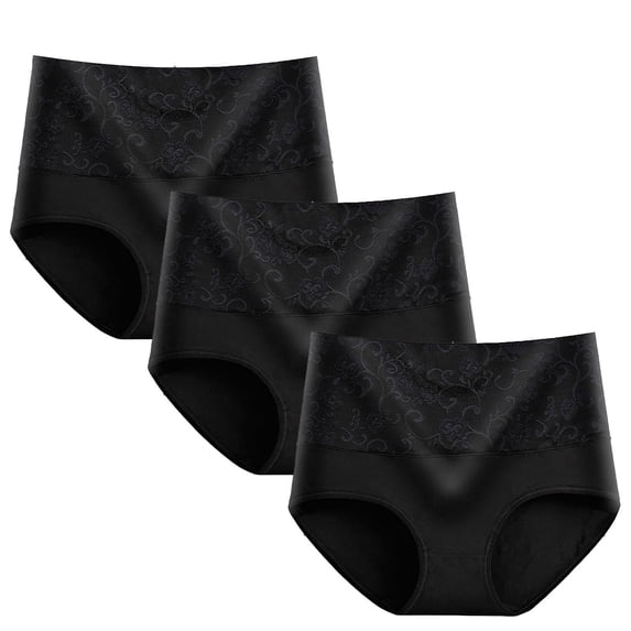 OSFVNOXV Hipster Underwear for Women Cotton Comfort Soft Seamless High Waisted Butt-Lifting Panties 3 Pack L-5XL