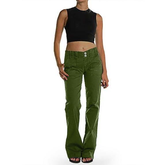 OSFVNOXV Juniors Barrel-Leg Jeans High Waisted Vintage Distressed Stretchy Low Rise Denim Trouser with Pockets