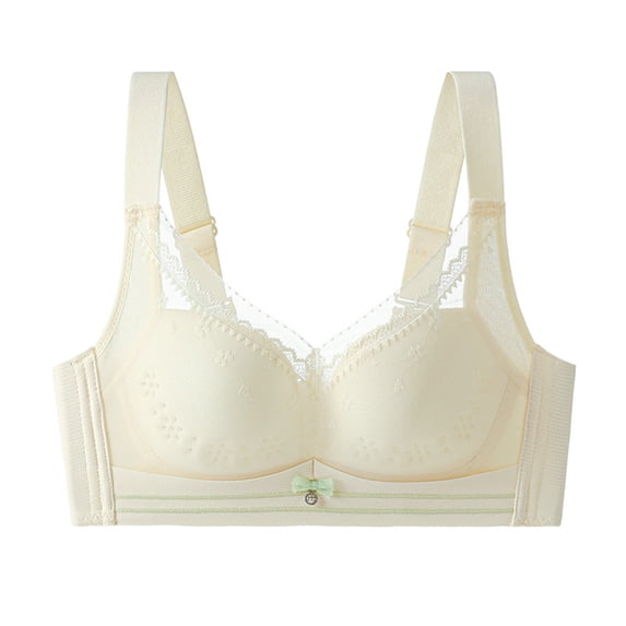OSFVNOXV Lace Bralette for Women with Support,1/2 Cups Wireless Bandeau Bras,Seamless Wireless Full Figure Everyday Bras for Big Busted Women
