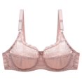 thumbnail image 1 of OSFVNOXV Lace Bras for Women Plus Size Underwired Bra Mesh Breathable Back Smoothing Everyday Bras Spring First Mothers Day Gift for New Mom ,38-48, 1 of 9