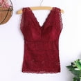 thumbnail image 1 of OSFVNOXV Lace Camisoles for Women with Built-In-Bra No Wires Floral Soft Padded Sleeveless Tank Deep V-Neck Pullover Corset Tops, 1 of 3