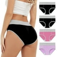 thumbnail image 1 of OSFVNOXV Leakproof Panties for Women Multipack,Comfort Fit Breathable Cotton Stretch Underwear,Incontinence Period Hipster Brief Plus Size 4 Pack, 1 of 9
