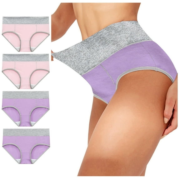 OSFVNOXV Maternity Underwear for Women 4 Pack Organic Cotton Brief Breathable Bikini Underwear Soft Comfy Stretch Hipster Panties ,Sizes M-5XL