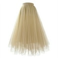 thumbnail image 1 of OSFVNOXV Mesh Skirts for Women Midi Length Mesh Semi-Sheer Puffy Gown Party Bottom, 1 of 2
