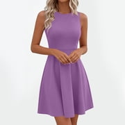 blue pink white dress Dainty pink A-line maxi dress with blue-flowered pattern, Glow-Up XXL / 12 / Pink-Blue main image 1