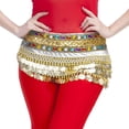 thumbnail image 1 of OSFVNOXV Mini Skirts for Petite Women Belly Dance Hip Scarf Belt Profession Velvet Performance Skirt Hip Wrap, 1 of 5