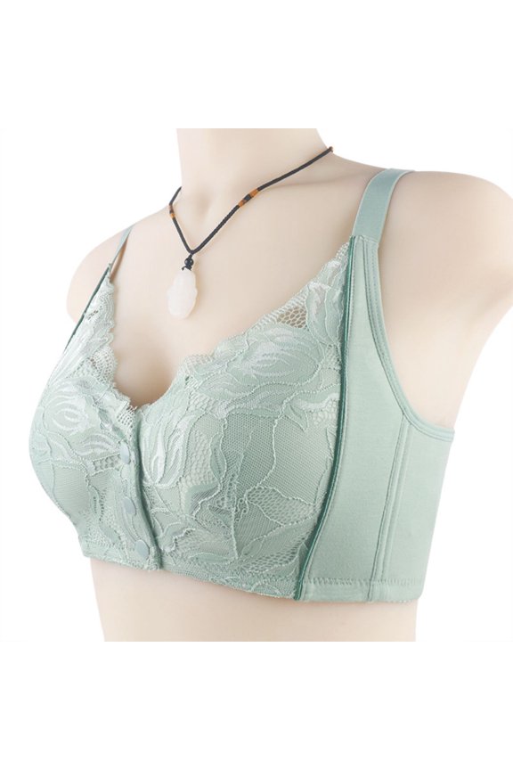 Minimizer Bras for Women Full Coverage Front Closure Lace Bralette Adjustable Straps Seamless Everyday Bras ,S-3XL