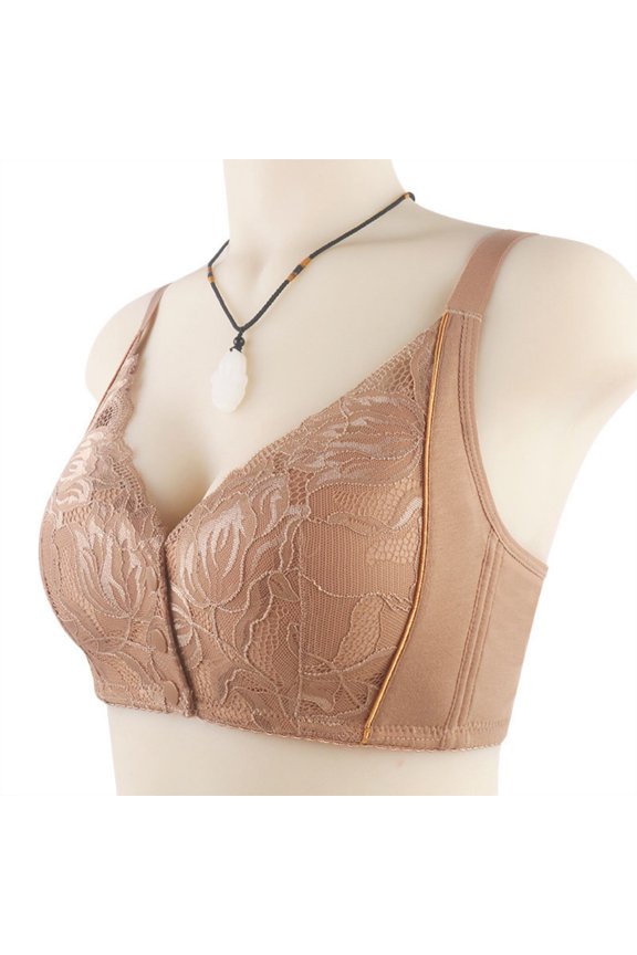 Minimizer Bras for Women Full Coverage Front Closure Lace Bralette Adjustable Straps Seamless Everyday Bras ,S-3XL