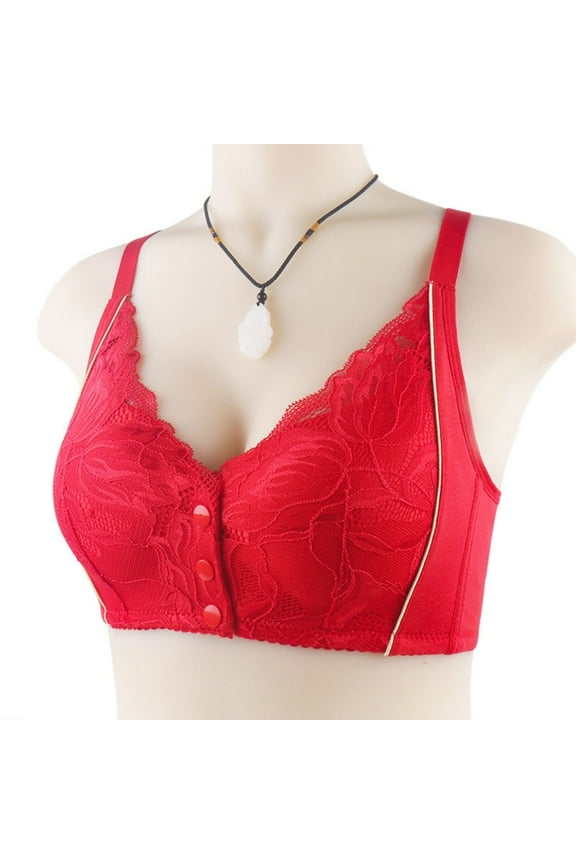 Minimizer Bras for Women Full Coverage Front Closure Lace Bralette Adjustable Straps Seamless Everyday Bras ,S-3XL