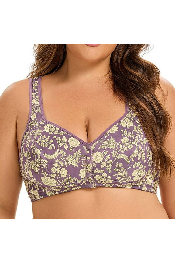 Plus Size Bras , Sports Bras for Big Bust Women Cami High Impact Bralette Square Neck Gathered Together Everyday Bra ,36AB-52DE