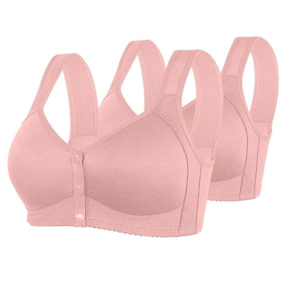OSFVNOXV Plus Size Bras for Big Busted Women,Seniors Daisy Bras for Older Women Front Closure Seamless Wireless Supportive Everyday Bras 36-52