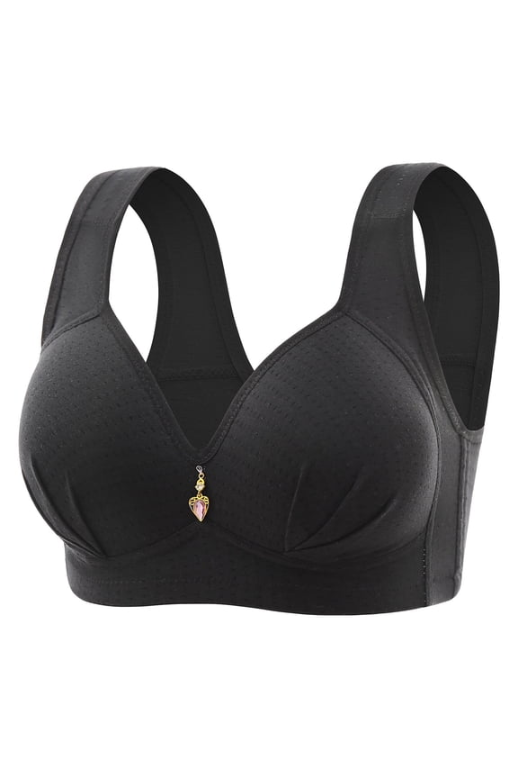 Plus Size Bras for Older Women,Lightly Lined Breathable Push Up Bra,Anti-Sagging Bras for Big Busted Women Summer First Mothers Day Gift for New Mom ,36-46