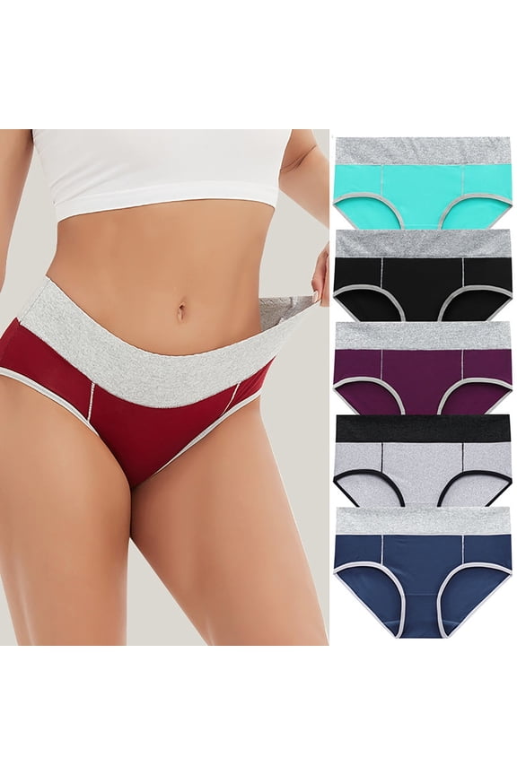 Plus Size Compression Underwear Women Seamless Cotton Brief Panties High Waist Breathable Butt Lift Bikini Swimwear Bottom ,Sizes M-5XL