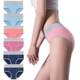 thumbnail image 1 of OSFVNOXV Plus Size Cotton Underwear for Women M-5XL,High Waist Breathable Briefs Soft Underpants Seamless Stretch Panties 6 Pack, 1 of 2