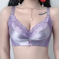 thumbnail image 1 of OSFVNOXV Plus Size Lace Bras for Women Full Coverage Satin Silk Large Bust Solid Color Breathable Everyday Bra First Mothers Day Gift for New Mom ,S-2XL, 1 of 5