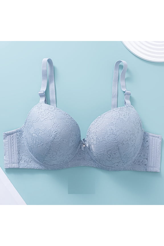 Plus Size Lace Bras for Women Underwired Ultra Thin Padded High Support Breathable Triangle Cups ,38-48