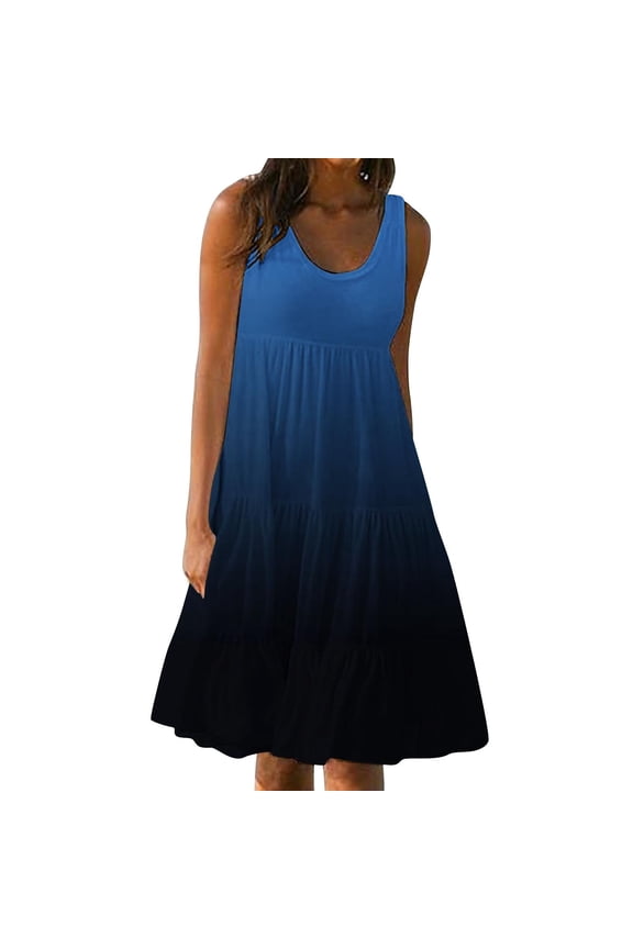 Plus Size Petite Dresses for Women,Summer Mini Dress Cute Tiered Boho Flowy Sundresses ,Sizes S-5XL