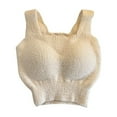 thumbnail image 1 of OSFVNOXV Plus Size Sports Bras for Women Fleece Thermal T-Shirt Bra Thicken Sweater Crop Top, 1 of 2