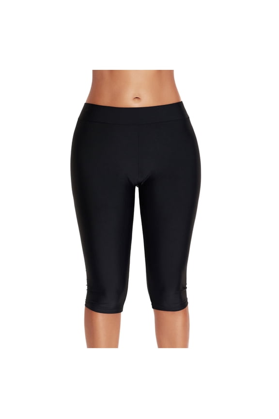 Plus Size Swim Shorts for Women Yoga Capris Waterproof Slim Fit Stretchy Boyleg Swimwear Bottom Bathing Suit Bikini Tankini Bottom ,M-4XL