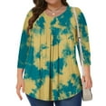 thumbnail image 1 of OSFVNOXV Plus Size Tops for Women,Loose Fit Tie Dyed Peplum Tops for Women,Oversized Graphic T-Shirts Loose Fit Flowy Lounge Blouse,Sizes L-5XL, 1 of 6