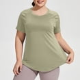 thumbnail image 1 of OSFVNOXV Plus Size Workout Tops for Women Casual Quick Drying Short Sleeve Crewneck Pullover Tunic Shirts Swimwear Cover Ups, 1 of 8