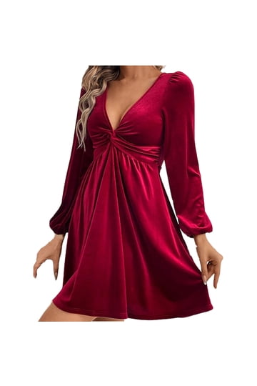 strapless open back dress Ever-Pretty One Piece Short Sleeves V Neck Velvet Midi Mother of The Bride Dress