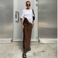 thumbnail image 1 of OSFVNOXV Satin Maxi Skirts for Mother of the Bride Low Rise Silky Wrap Fishtail Skirts for Cocktail Party, 1 of 4