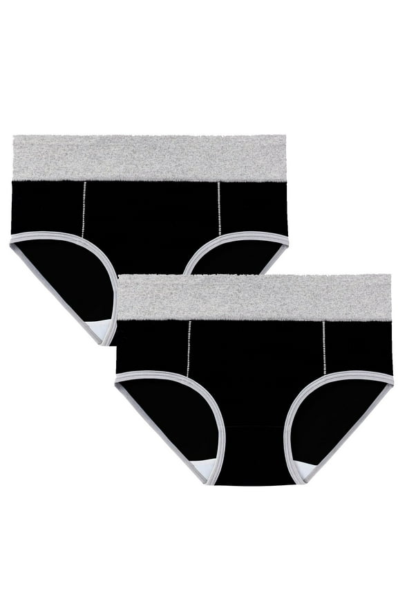 Seamless Cotton Underwear for Women,Plus Size Comfort Fit Panties 2 Pack - Soft Breathable Stretch for Everyday