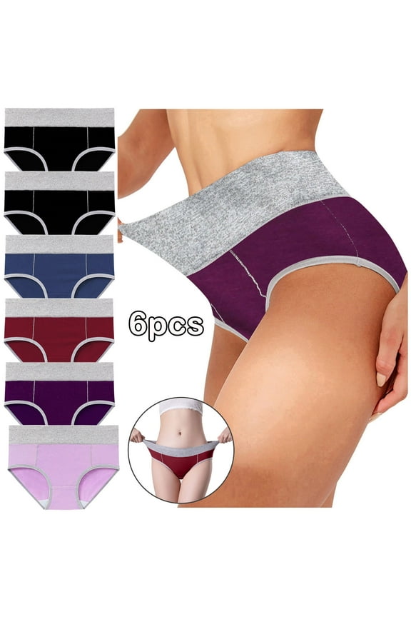 Seamless Hipster Panties for Women Plus Size Multipack - Comfortable Breathable Cotton Stretch - Basic Everyday Underwear 6 Pack
