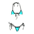 thumbnail image 1 of OSFVNOXV Sexy Bikini Sets for Women Summer Swimsuit ,Triangle Swim Bra Halter Tie Backless Thin String Thongs Bathing Suit Hot Spring Swimwear, 1 of 4