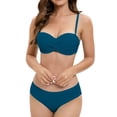 thumbnail image 1 of OSFVNOXV Sexy Bikini Sets for Women Cute Bikini Top Seamless Push Up Wire-Free Halter Bra and Swimwear Bottom Beachwear Swimwear, 1 of 8