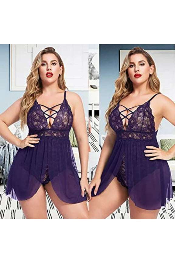 Short Nightgowns for Women Cutout V-Neck Lace Embroidered Bodycon Cross Back Sleep Dress Lingerie