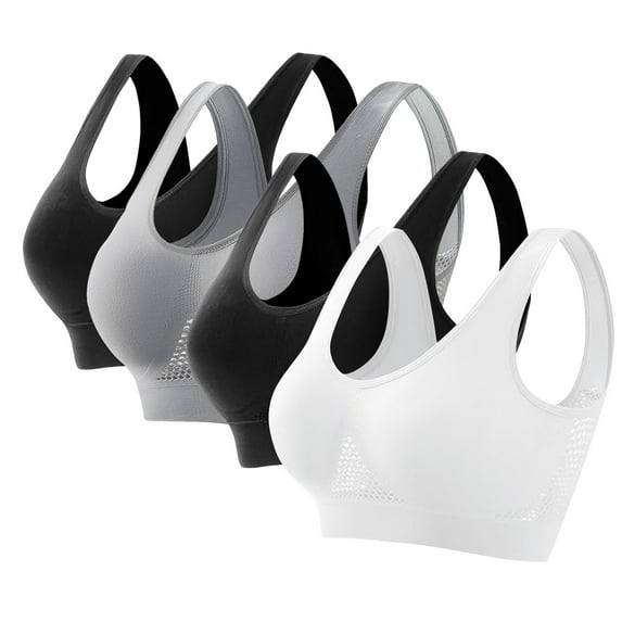 OSFVNOXV Sports Bras for Women Plus Size 4Xl Workout Bra Soft Breathable Lightly Lined Padded Quick Dry Athletic Yoga Bras First Mothers Day Gift for New Mom ,S-5XL