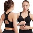 thumbnail image 1 of OSFVNOXV Sports Bras for Women Seamless Racerback Yoga Bra Quick Drying Front Clasp Compression Fit Workout Running Bras, 1 of 2