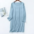 thumbnail image 1 of OSFVNOXV Summer Nightgowns for Women 3/4 Sleeve Midi Length Sleep Dress Breathable Loose Fit Sleepshirt Loungewear, 1 of 8