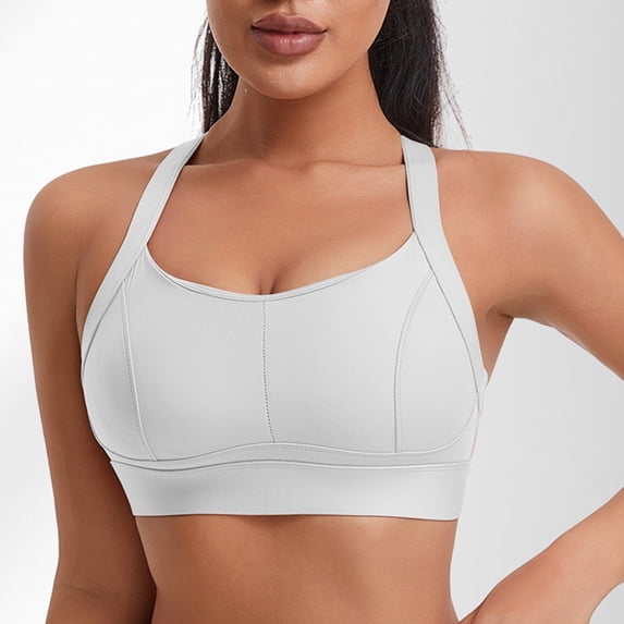 OSFVNOXV Supportive Bras for Women Yoga Bras Halter Neck Racerback Cross Back Workout Bra High Supportive Sports Bras Summer
