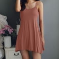 thumbnail image 1 of OSFVNOXV Tennis Dress for Women with Built-In-Bra,Seamless Adjustable Spaghetti Straps Mini Length Sleepwear Undershirts, 1 of 6