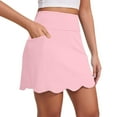 thumbnail image 1 of OSFVNOXV Tennis Skirts for Women with Pockets,Summer Casual Lightweight Golf Skort with Shorts,Stretchy Quick Drying Workout Mini Scalloped Skirt, 1 of 8
