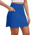 thumbnail image 1 of OSFVNOXV Tennis Skirts for Women with Pockets,Summer Casual Lightweight Golf Skort with Shorts,Stretchy Quick Drying Workout Mini Scalloped Skirt, 1 of 8
