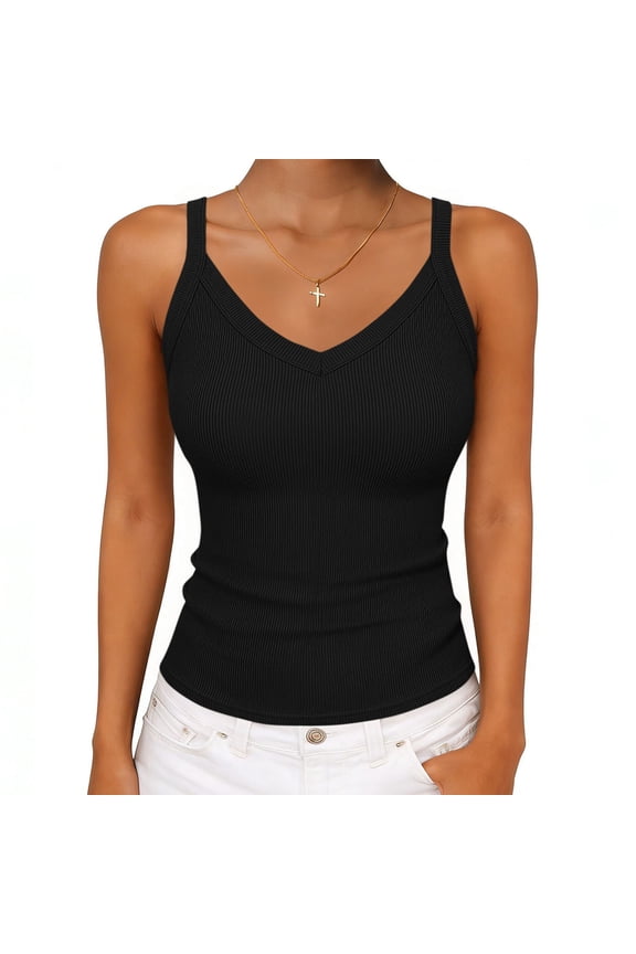 Vest Tops for Women Y2K Juniors Athletic Shirt Sleeveless Ribbed Knit Soft Comfy Workout Tank Tops