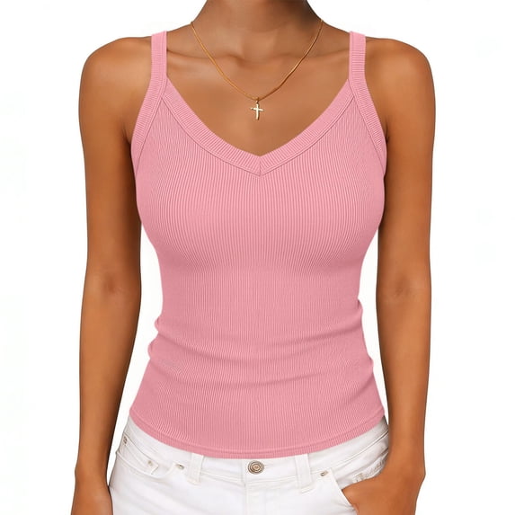OSFVNOXV Vest Tops for Women Y2K Juniors Athletic Shirt Sleeveless Ribbed Knit Soft Comfy Workout Tank Tops